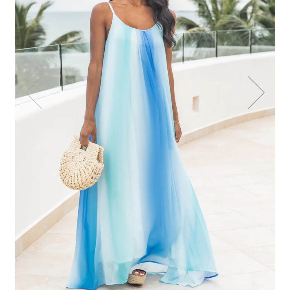 Blue ombré (ish) maxi